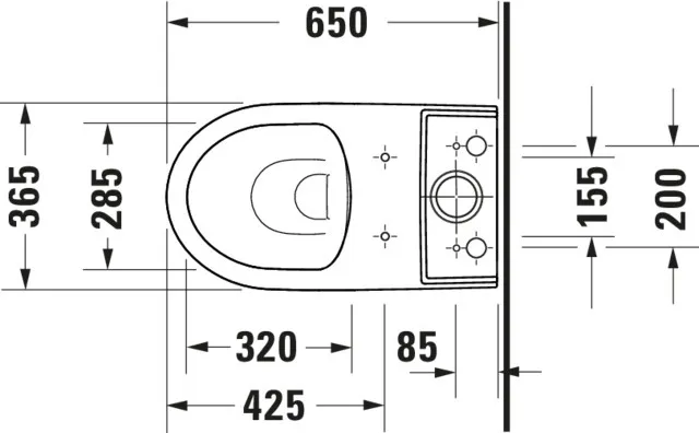 Stand-WC Kombi No.1,Weiß, 650mm,riml,TS,Abg.waagr.,var.Zul., 