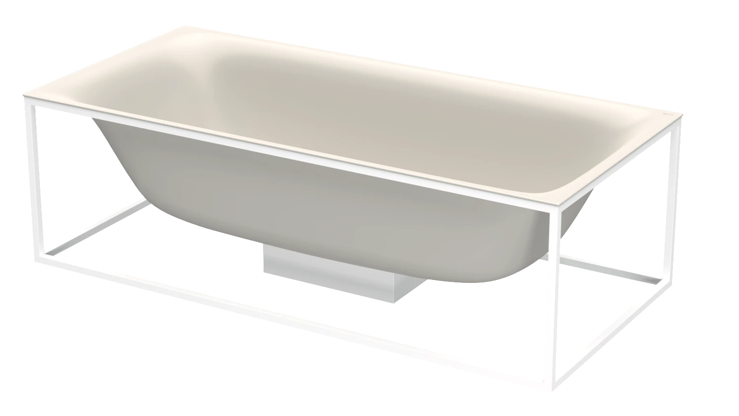 Bette Badewanne „BetteLux Shape“ rechteck 190 × 90 cm in Flax