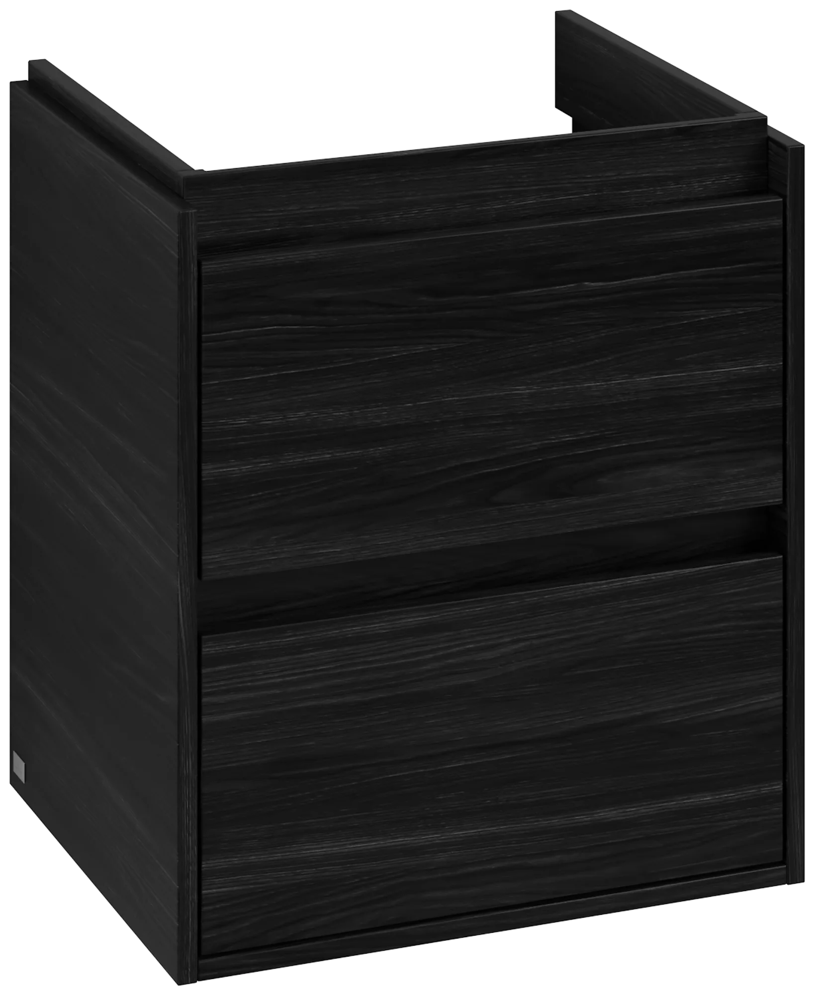 Villeroy & Boch Waschbeckenunterschrank Skyla, eckig, Black Oak, 522 x 424 mm, Höhe 596 mm, mit SoftClosing, 1 Auszug, 2 Auszüge, mittige Wanneneinbauposition Villeroy & Boch Waschbeckenunterschrank Skyla, eckig, Black Oak, 522 x 424 mm, Höhe 596 mm, mit SoftClosing, 1 Auszug, 2 Auszüge, mittige Wanneneinbauposition