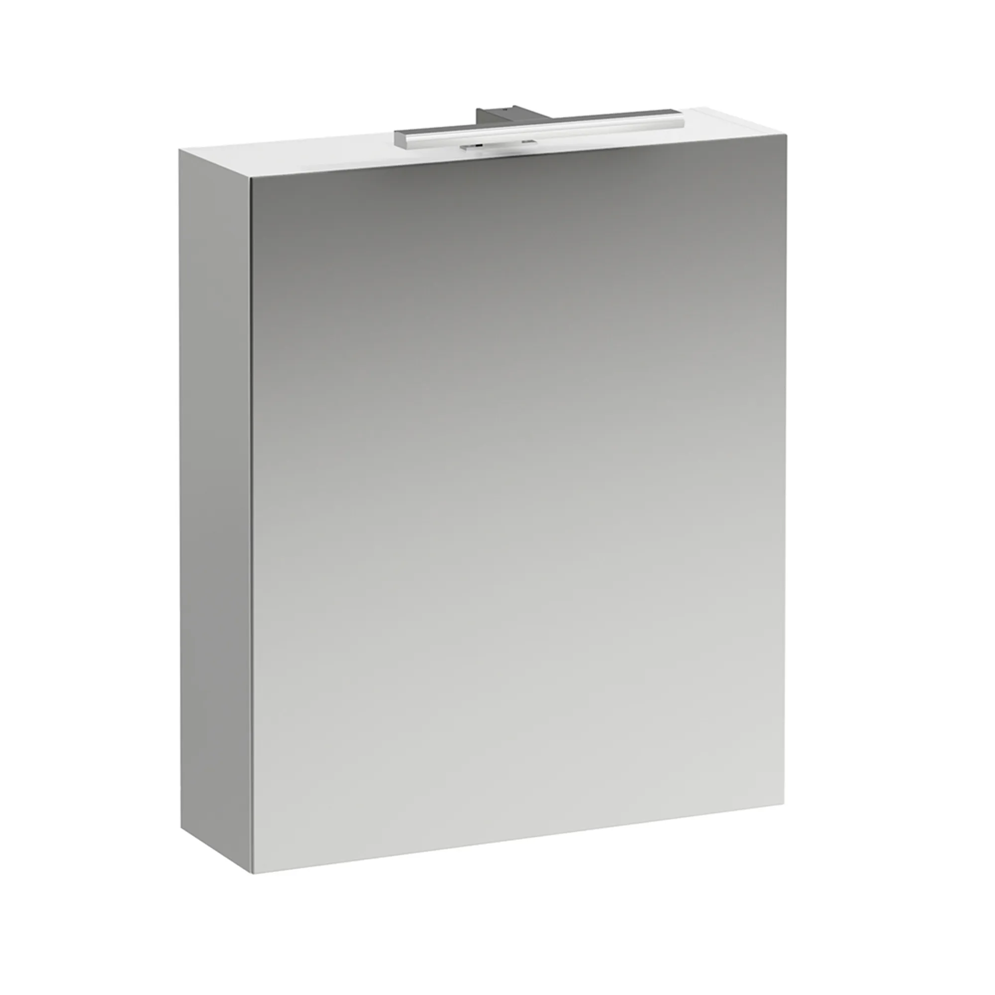 Spiegelschrank BASE mit LED-Licht Element horizonal mit Schalter mit Steckdose 185x600x700 1 Tür Scharnier links weiß matt Spiegelschrank BASE mit LED-Licht Element horizonal mit Schalter mit Steckdose 185x600x700 1 Tür Scharnier links weiß matt