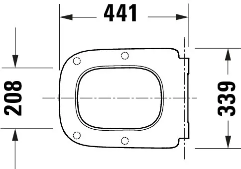 Duravit Univ. WC-Sitz Eckig Tief 448mm Üblap., Edelstahl Duravit Univ. WC-Sitz Eckig Tief 448mm Üblap., Edelstahl