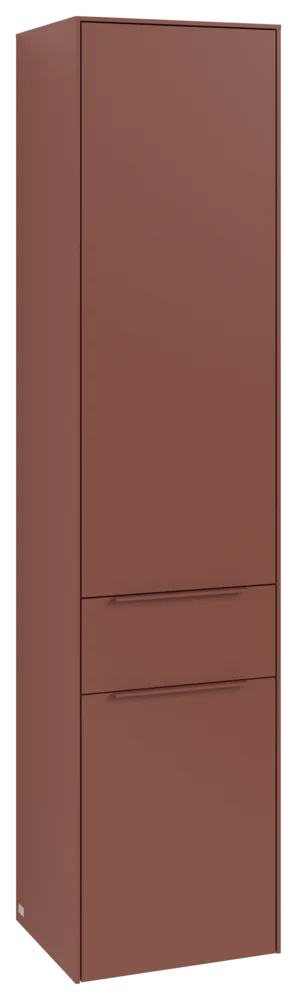 Villeroy & Boch Hochschrank Subway 3.0 C59102, 400 x 1710 x 362 mm, 2 Türen, 1 Auszug, Anschlag (Scharnier) rechts, Wine Red