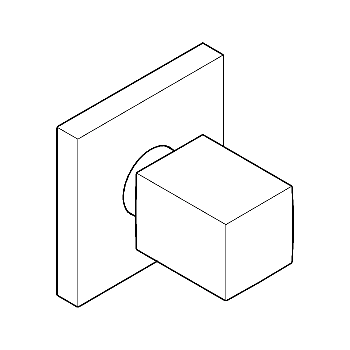 Unterputz-Ventil Oberbau Eurocube 19910, für UP-Ventile, 1/2'', 3/4'', 1'', chrom