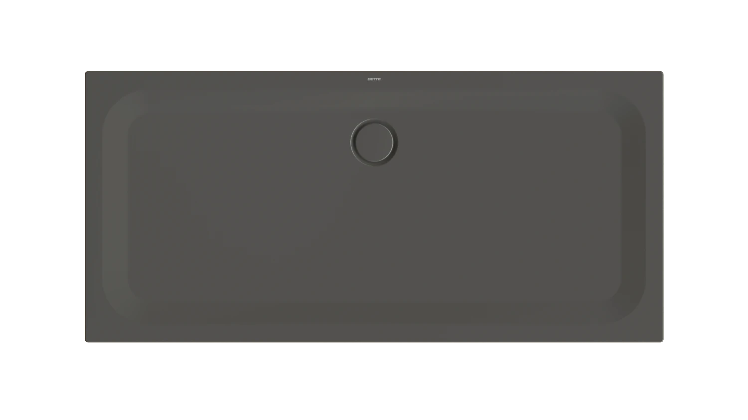Bette rechteck Duschwanne „BetteUltra“ 1700 × 800 mm mit BetteAntirutsch Pro, ohne Oberflächenveredelung, ohne Wannenträger, in Anthracite