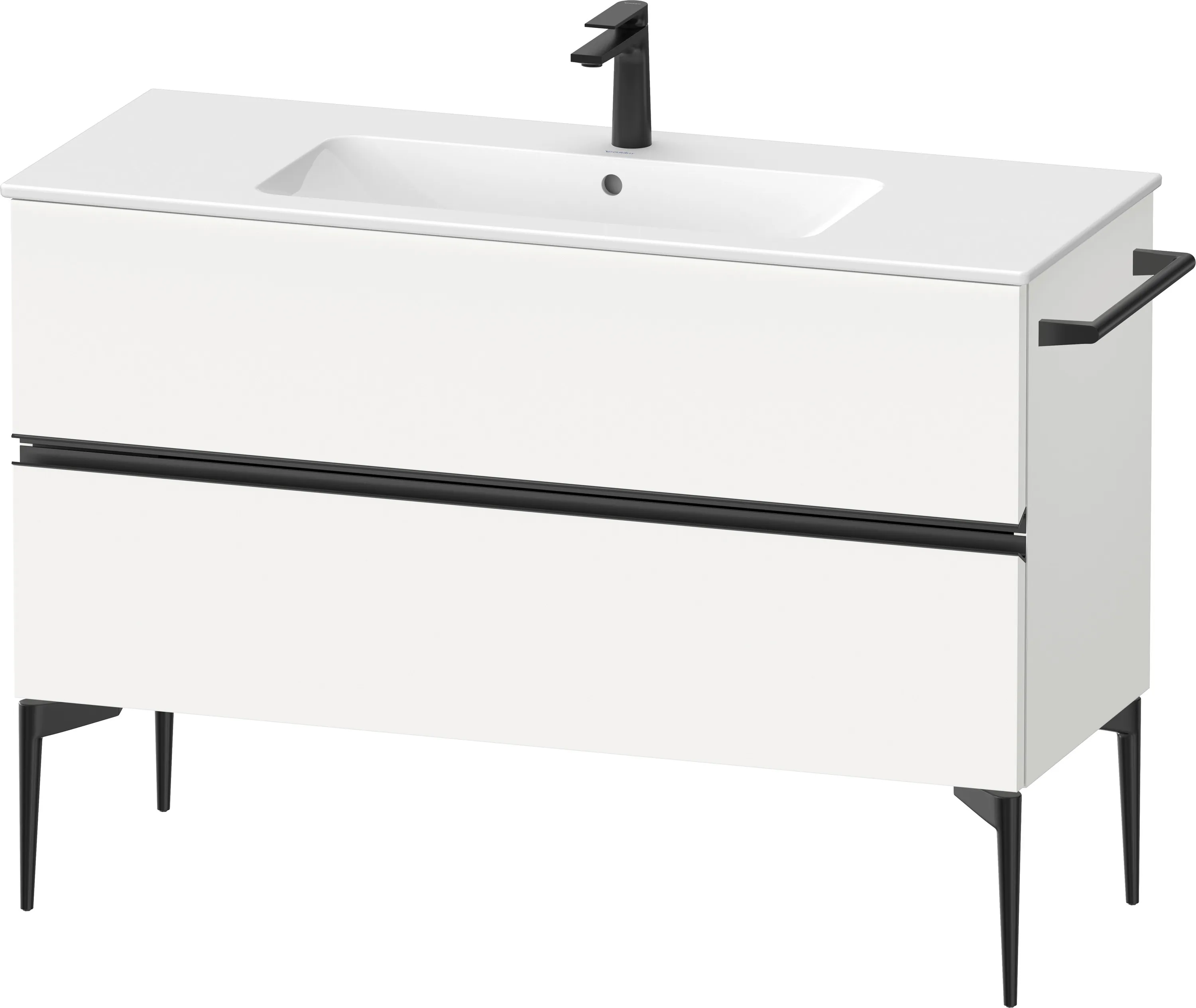 Duravit Waschtischunterschrank „Sivida“ 121 × 59,1 × 47,7 cm in Weiß Matt