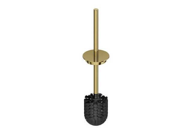 HEWI WC-Bürste mit Deckel, System 900, Edelstahl PVD gold glänzend, auswechselbarer Bürstenkopf, Durchmesser 76 mm