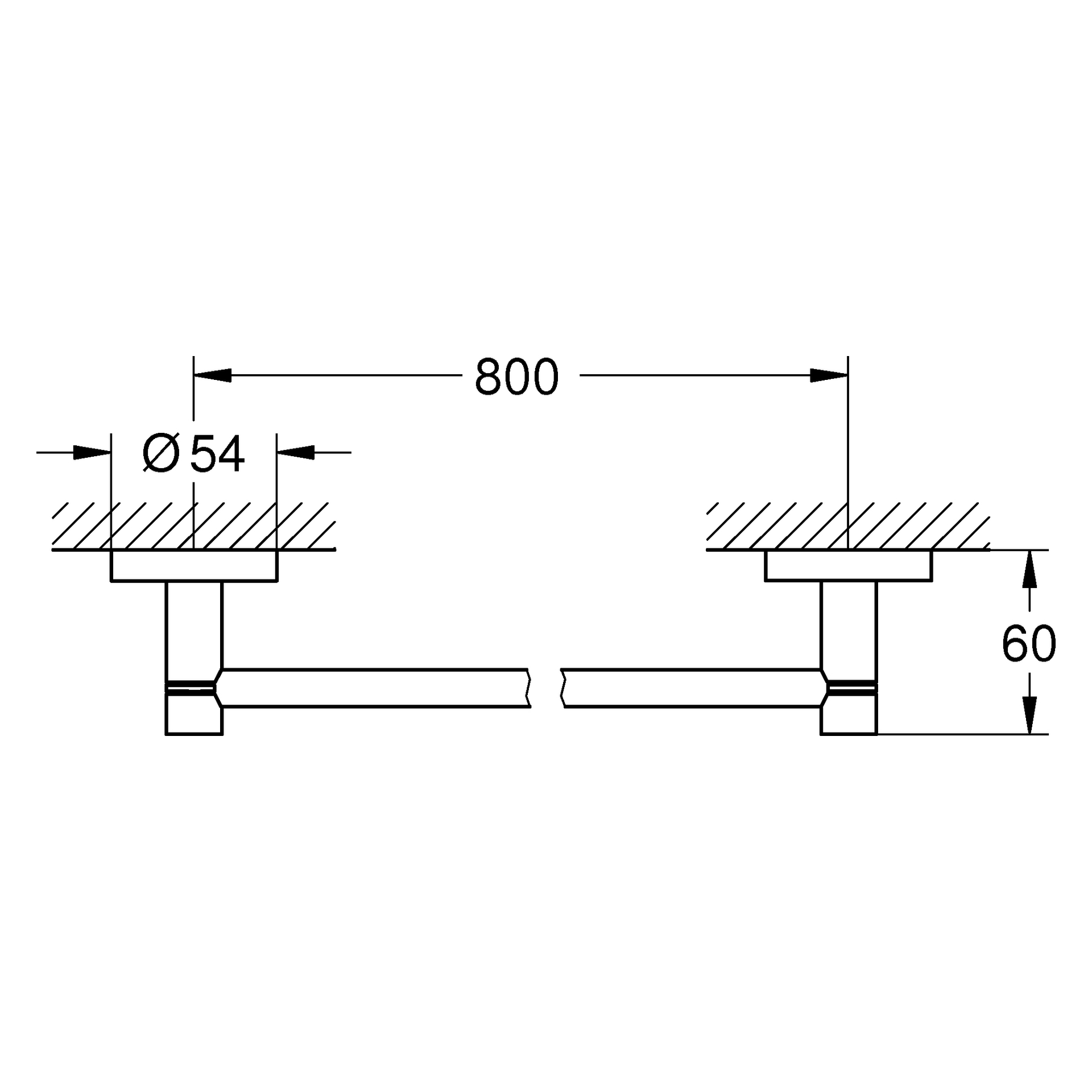 Badetuchhalter Essentials 40386_1, 854 mm, chrom
