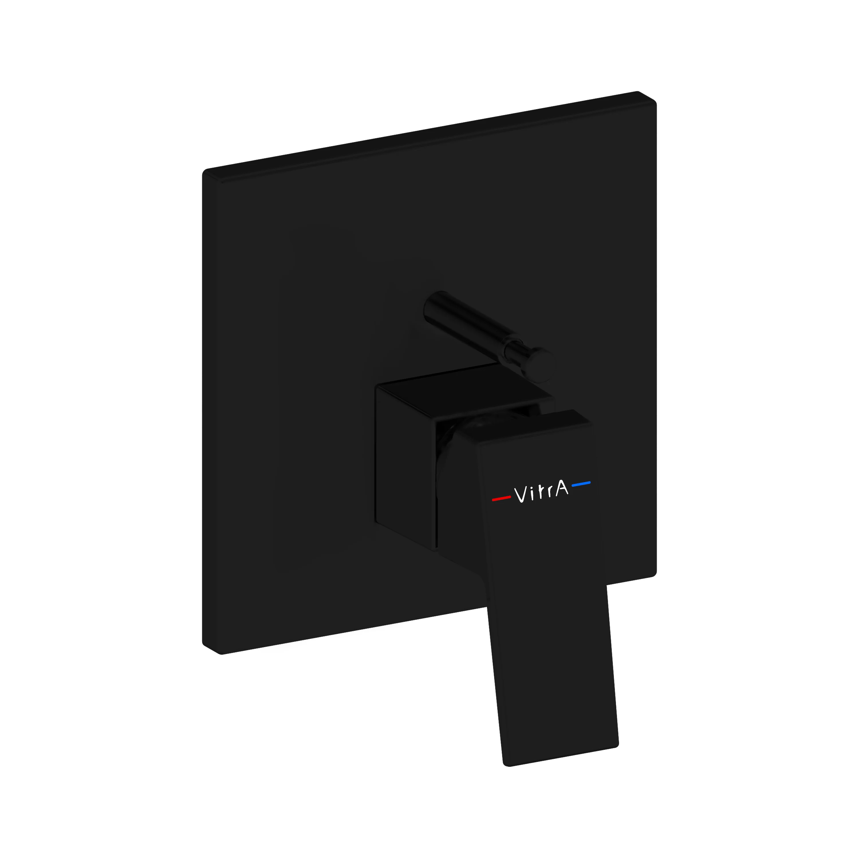 Minimax Square Einhebel-Wannenfüll- und Brausearmatur V-Box Unterputzmontage Schwarz Matt