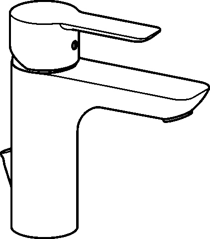 Einhand-Waschtischarmatur „Ligna“ Ausladung 108 mm in Chrom Einhand-Waschtischarmatur „Ligna“ Ausladung 108 mm in Chrom