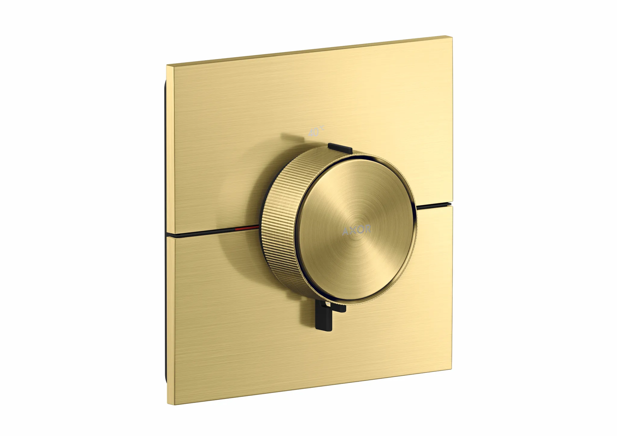 Hansgrohe AXOR ShowerSelect ID Thermostat HighFlow square BB, Brushed Brass, flache Rosette, einfache Installation