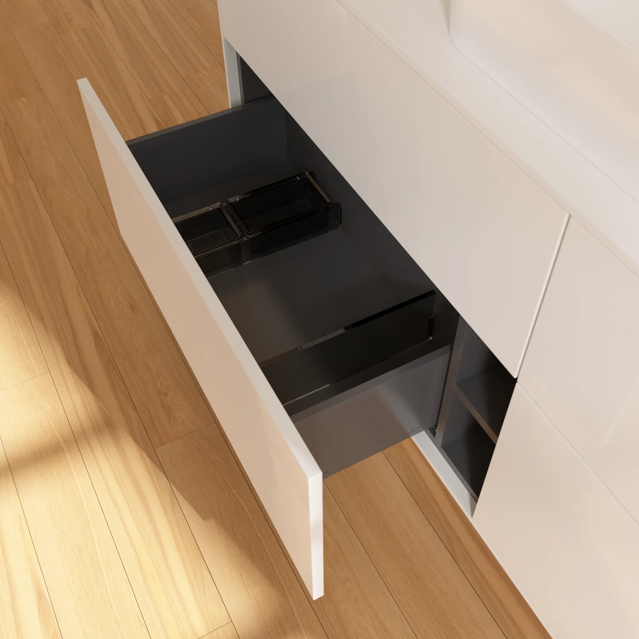 Villeroy & Boch Waschtischunterschrank „Finion“ für Schrankwaschtisch 1600 × 603 × 501 mm Glossy White Lacquer, für Becken mittig, mit Hahnlochbohrung