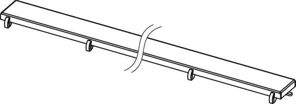 TECE Ablaufabdeckung „TECEdrainline“ steel in Schwarz (matt)