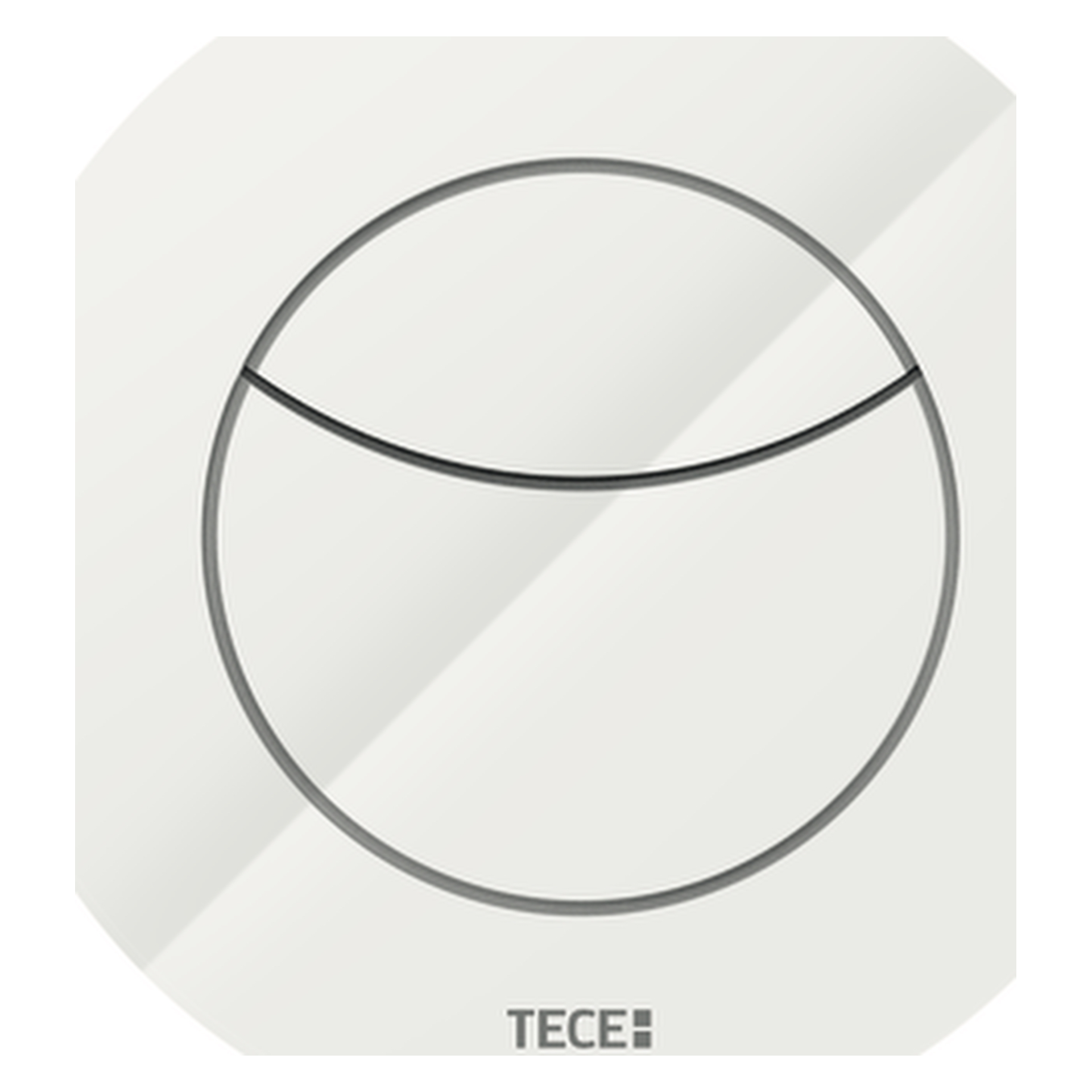 TECEflushpoint pneumatische Fernauslösung für Zweimengentechnik, Feinbauset, mit runder Blende, weiß