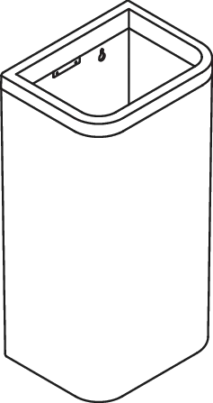 HEWI Papierabfallbehälter „Serie 477“ 34,1 × 65,5 × 26,1 cm in Felsgrau HEWI Papierabfallbehälter „Serie 477“ 34,1 × 65,5 × 26,1 cm in Felsgrau