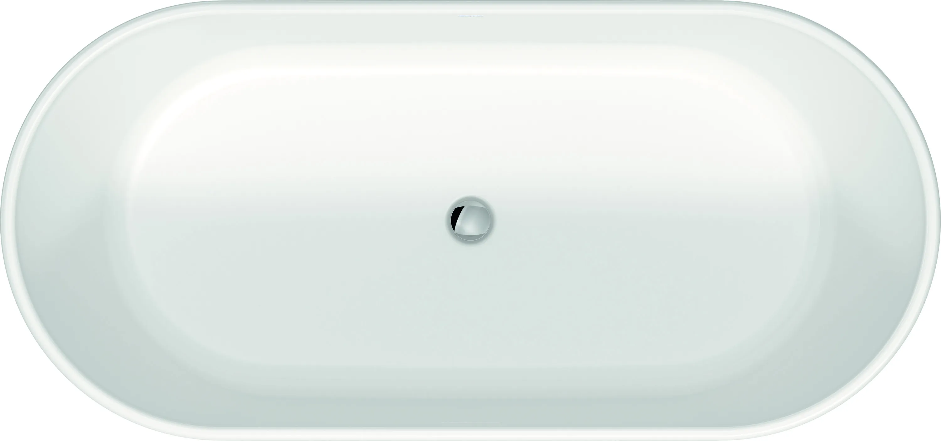 Duravit Badewanne „D-Neo“ freistehend oval 160 × 75 cm, Mittelablauf mit Überlauf