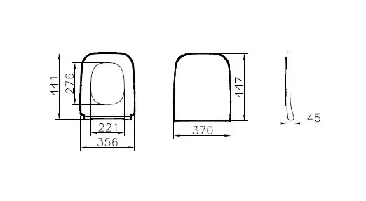 VitrA Integra Square WC-Sitz Slim Wrap mit Absenkautomatik, Duroplast Weiß Hochglanz
