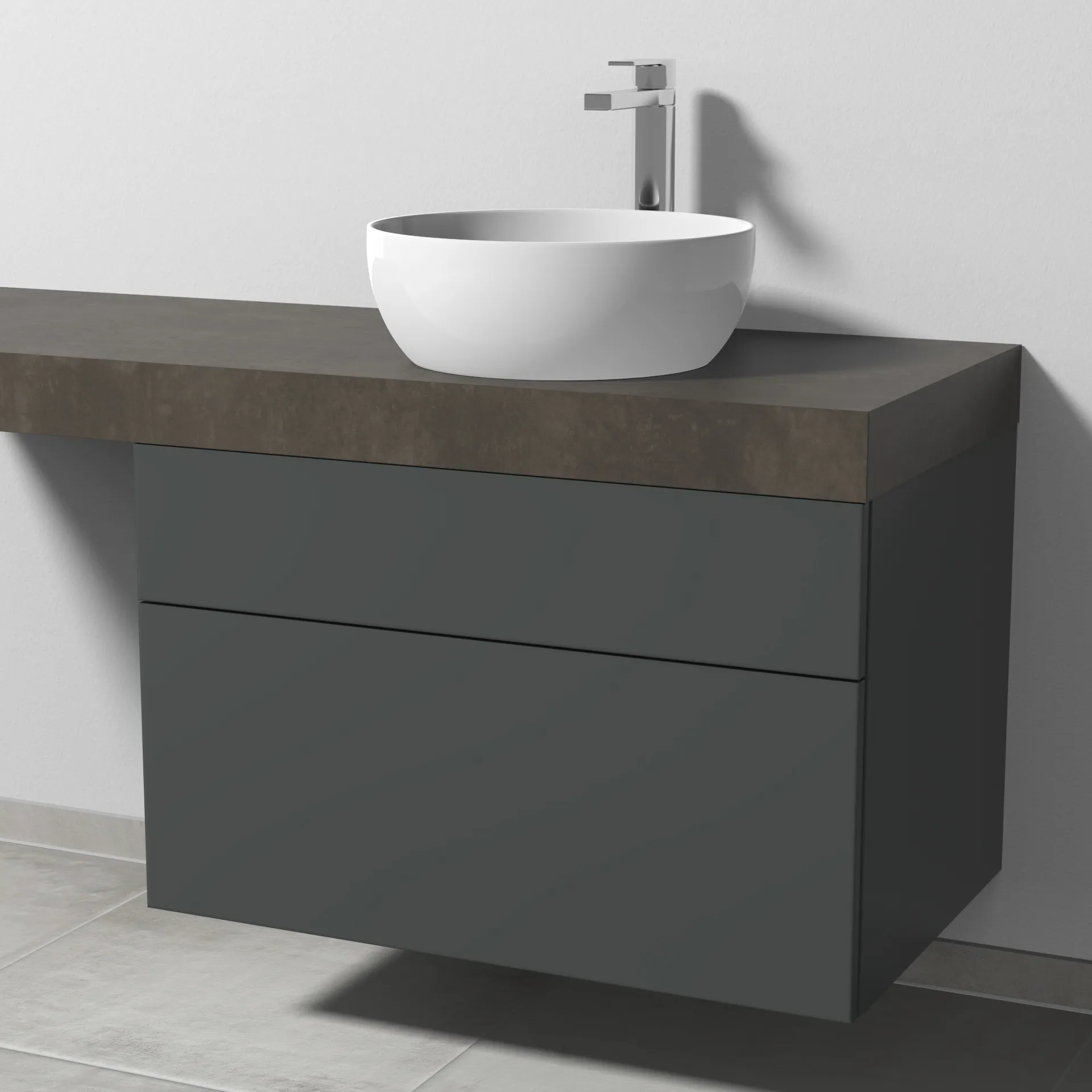 Sanipa Waschtischunterschrank „2morrow“ 800 × 510 × 520 mm in Anthrazit (matt)