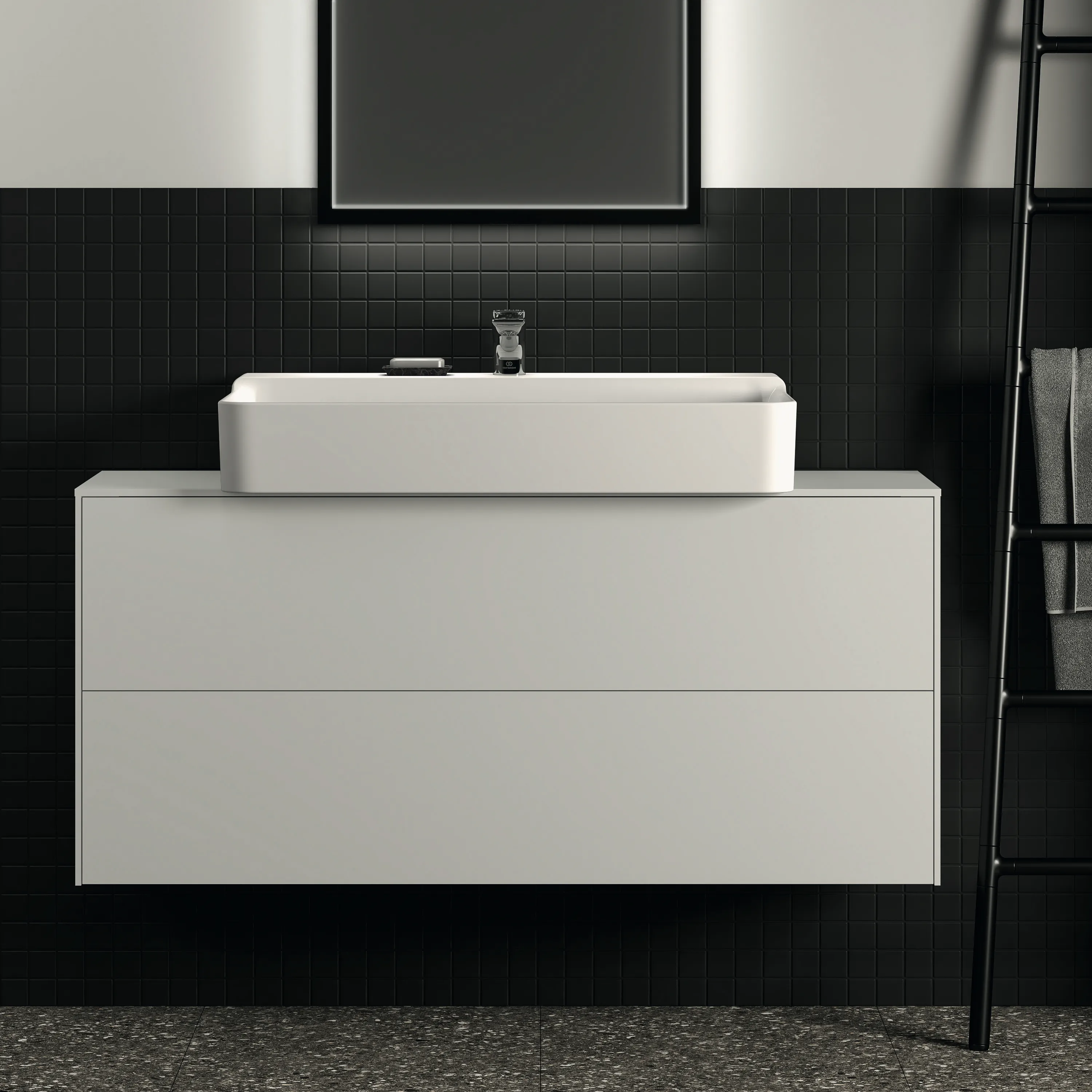 Ideal Standard Waschtischunterschrank „Conca“ 120,2 × 55 × 37,3 cm Weiß matt lackiert