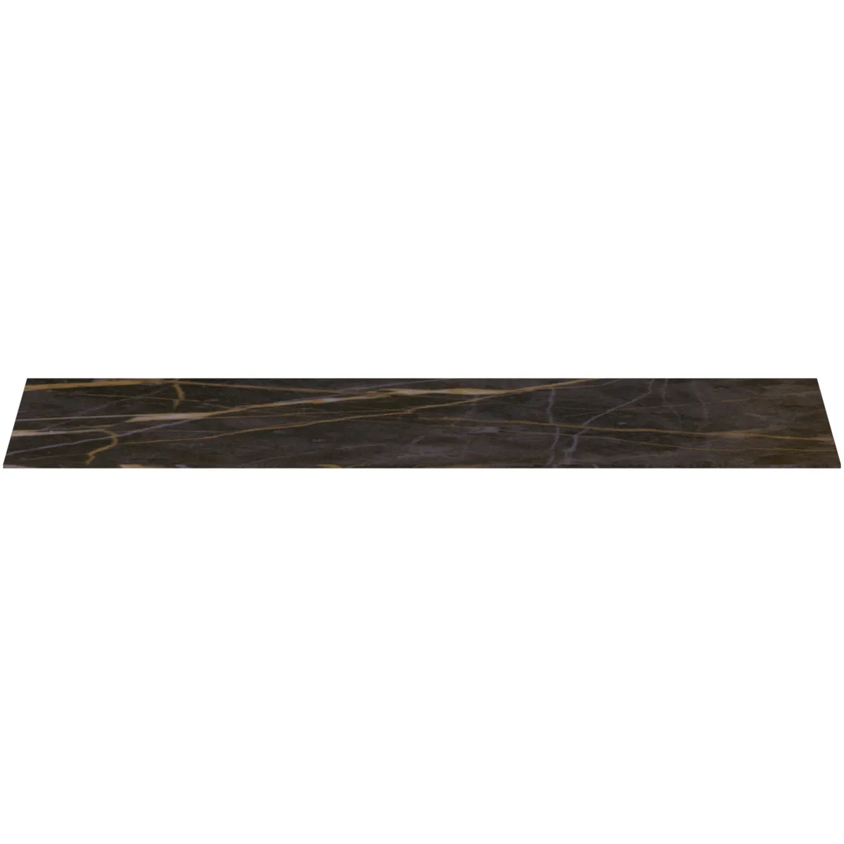 Waschtischplatte Conca, aus Keramik, 1202x373x6mm, Marmor Noir Desir