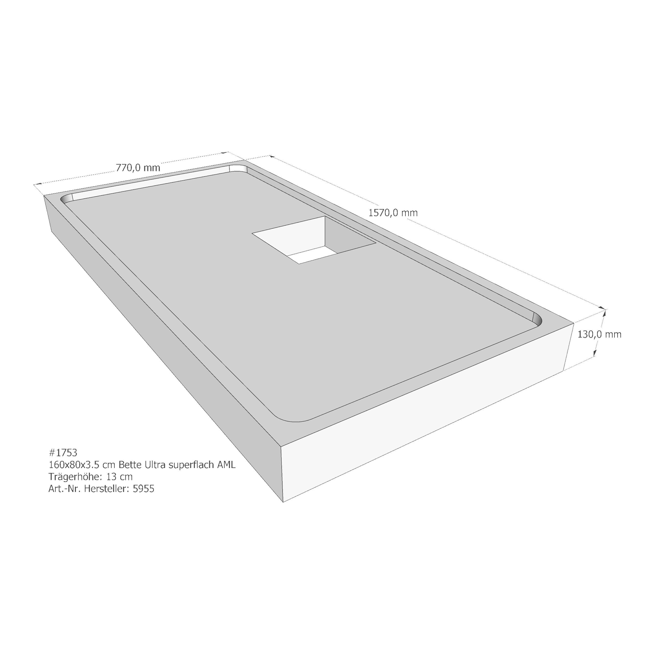 Duschwannenträger für Bette Ultra (superflach) 160 × 80 × 3,5 cm Duschwannenträger für Bette Ultra (superflach) 160 × 80 × 3,5 cm