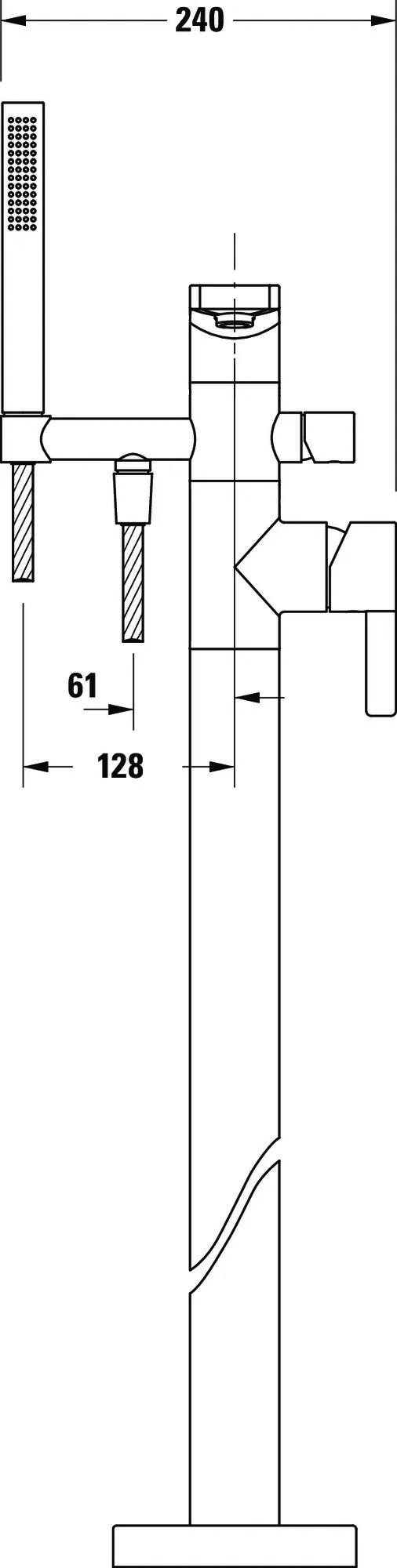 Wannenarmatur „D-Neo“ in Chrom Wannenarmatur „D-Neo“ in Chrom