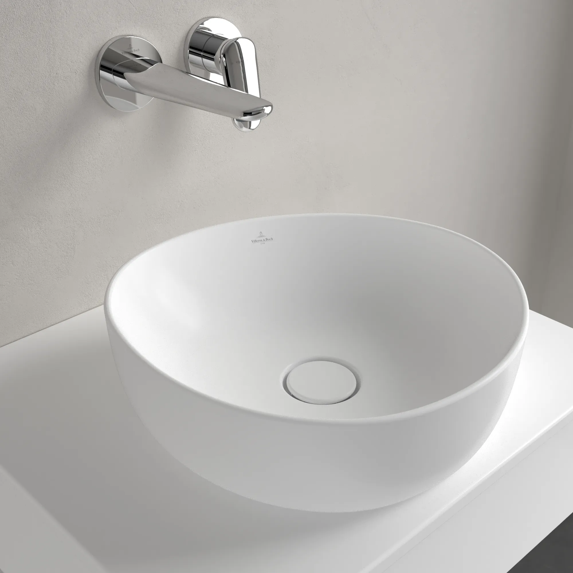 Villeroy & Boch Aufsatzwaschbecken Antao, asymmetrisch, Stone White CeramicPlus, 400x395x145 mm, TitanCeram, Country-Stil Villeroy & Boch Aufsatzwaschbecken Antao, asymmetrisch, Stone White CeramicPlus, 400x395x145 mm, TitanCeram, Country-Stil