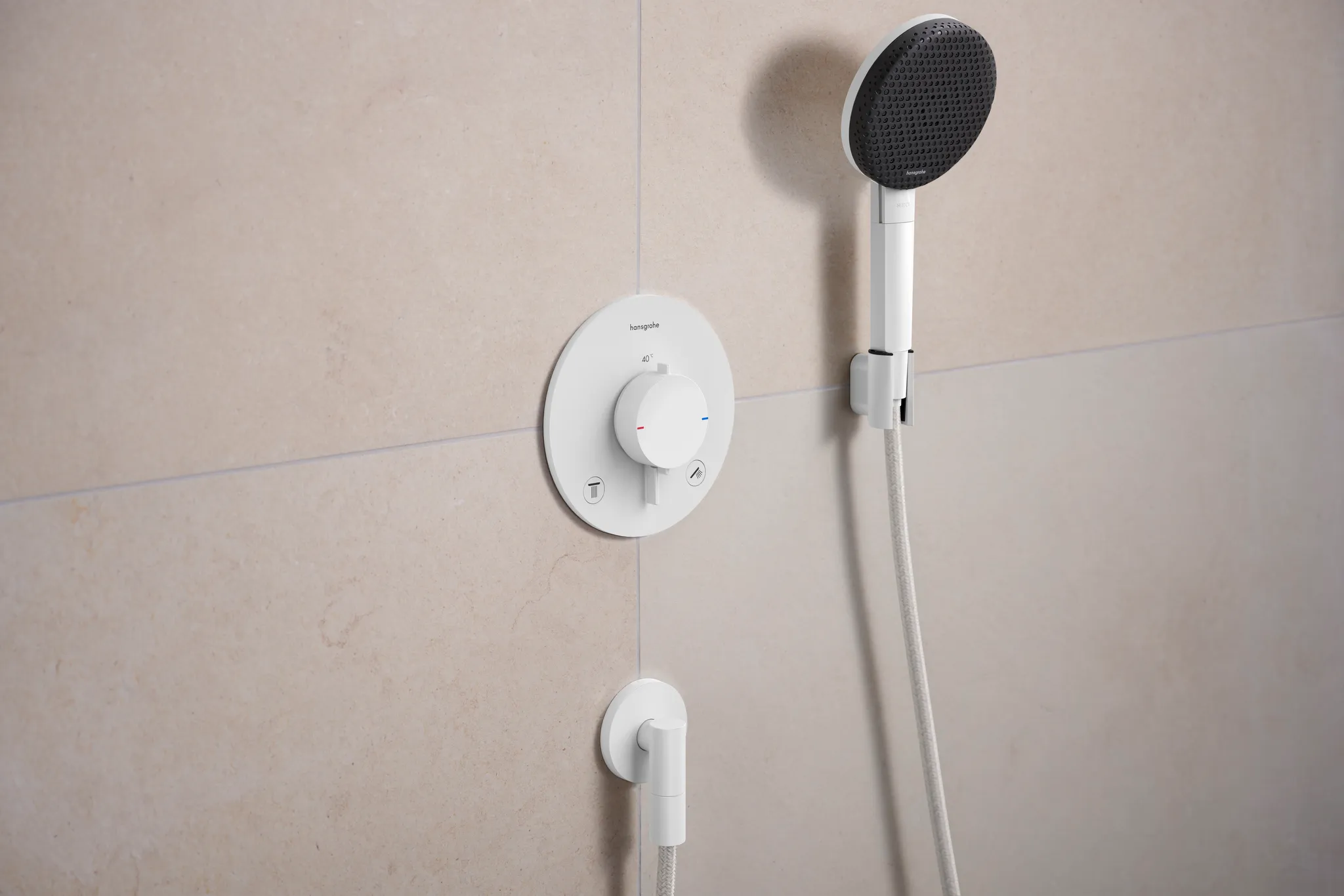 Hansgrohe Ecostat Comfort S Thermostat Unterputz für 2 Verbraucher, Mattweiß Hansgrohe Ecostat Comfort S Thermostat Unterputz für 2 Verbraucher, Mattweiß