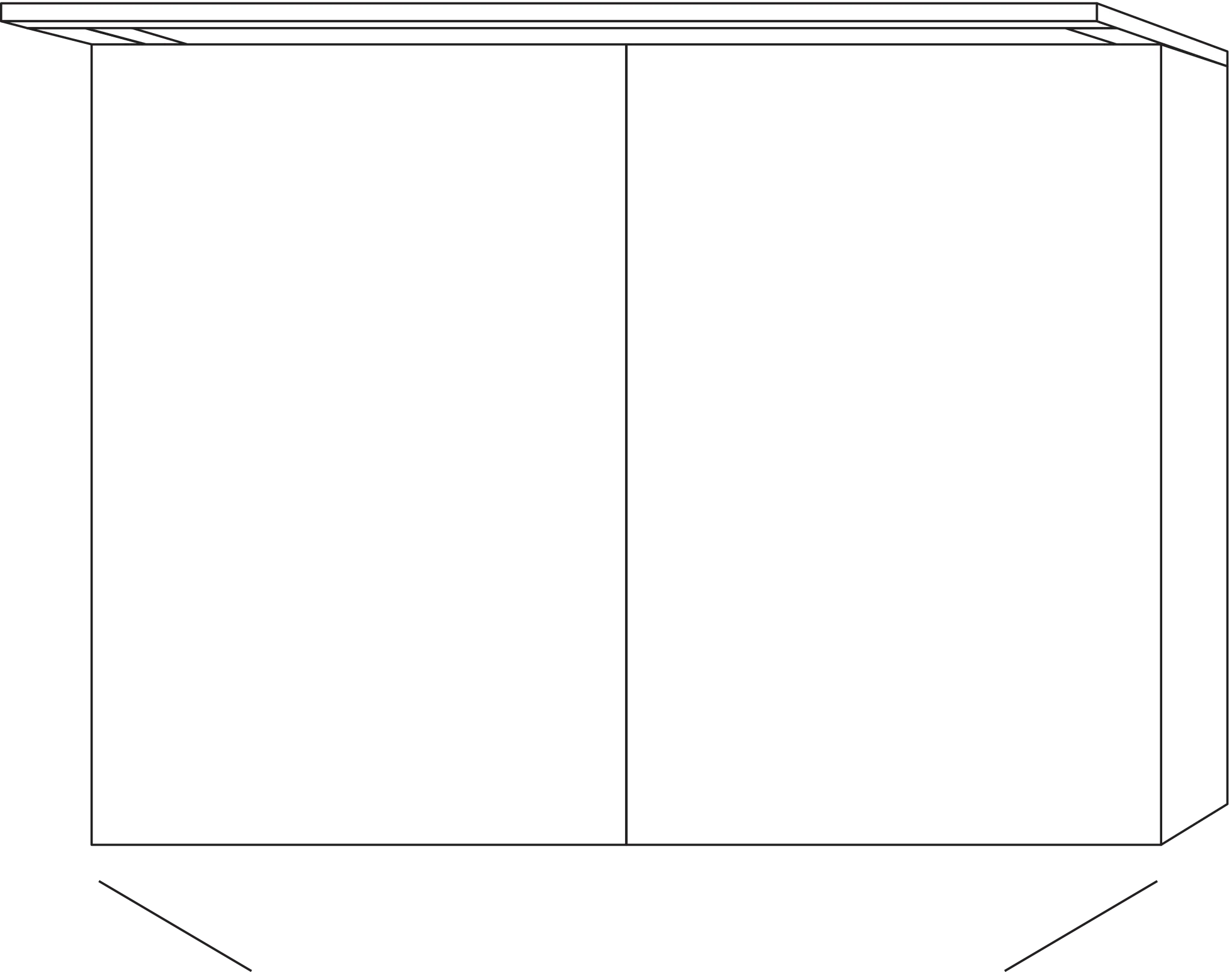 Sanipa Spiegelschrank „Malte“ 100 × 75 × 14,9 cm in Linde-Hell