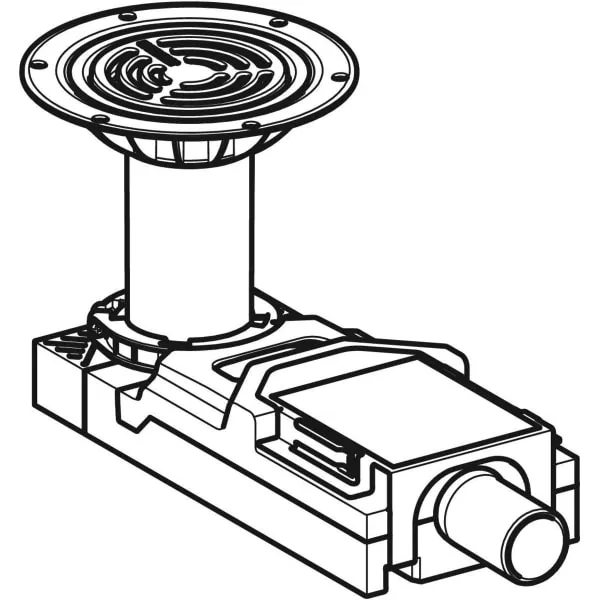 Duschbodenablauf für Bodenbeläge aus Vinyl (PVC), für Estrichhöhe am Einlauf 94–114 mm: d=40mm