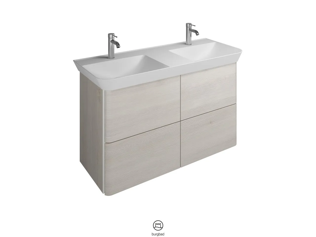 burgbad Waschtischunterschrank „Iveo“ in Eiche Dekor Cashmere burgbad Waschtischunterschrank „Iveo“ in Eiche Dekor Cashmere