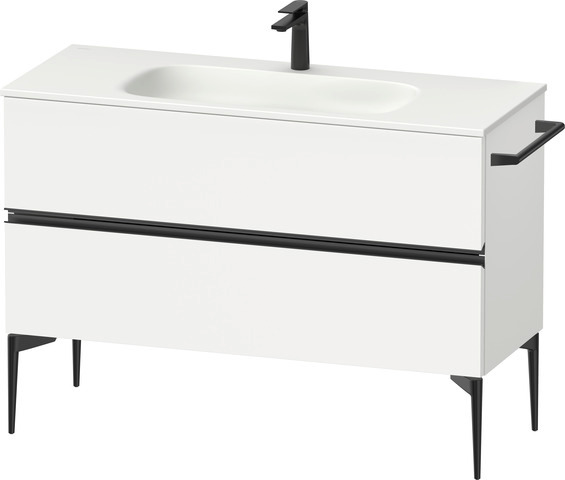 Duravit Waschtischunterschrank „Sivida“ 121 × 59,2 × 47,7 cm in Weiß Matt, Weiß Matt