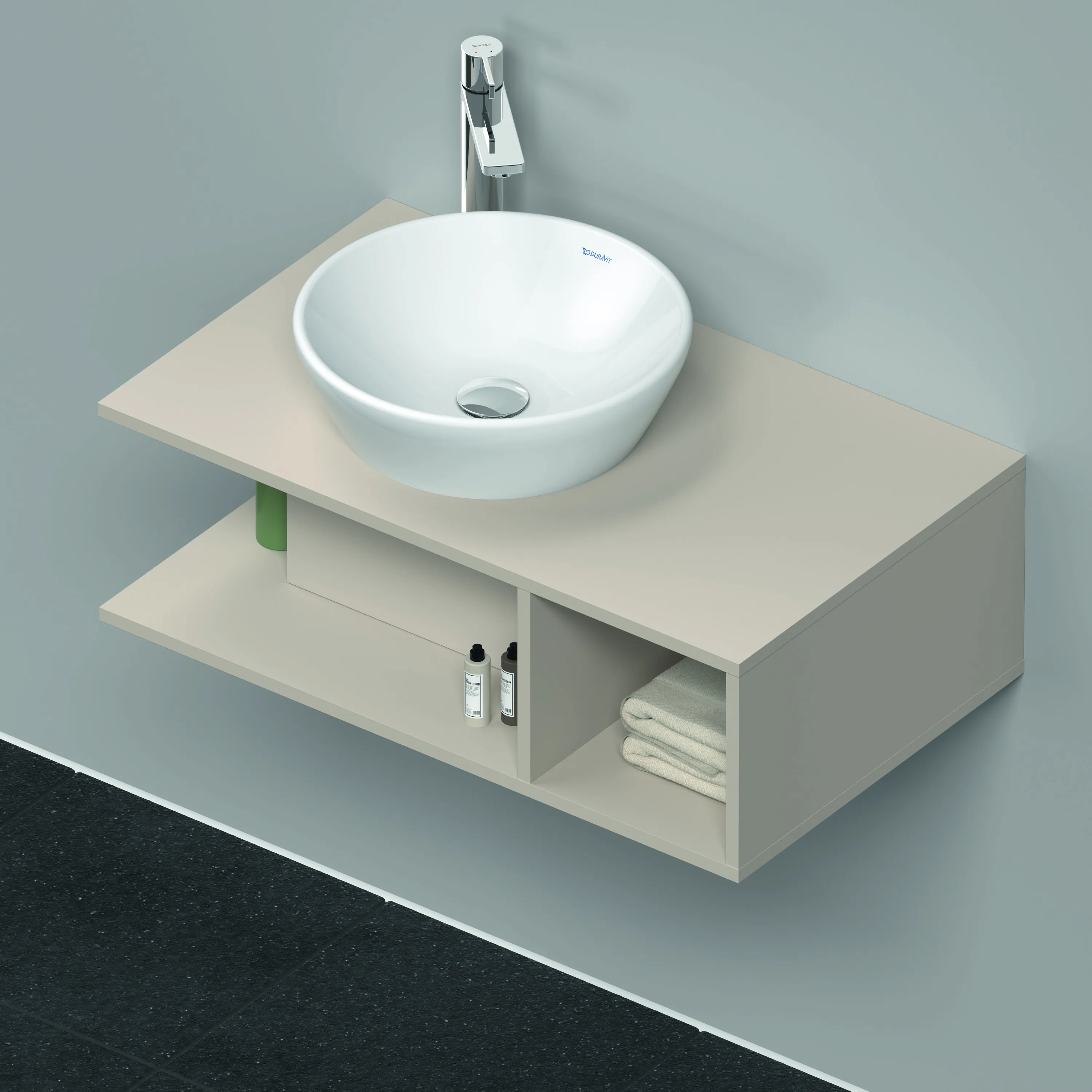 Duravit Waschtischunterschrank wandhängend „D-Neo“ 80 × 26 × 48 cm Taupe Matt Duravit Waschtischunterschrank wandhängend „D-Neo“ 80 × 26 × 48 cm Taupe Matt