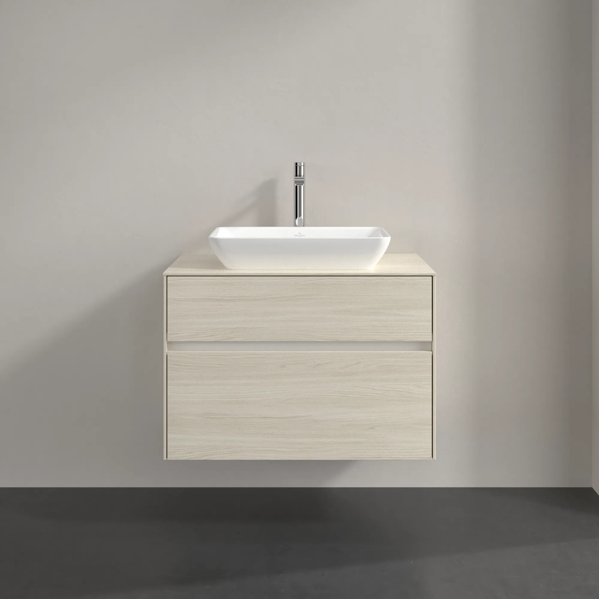 Villeroy & Boch Waschtischunterschrank „Collaro“ 800 × 548 × 500 mm White Oak, ohne Beleuchtung, für Becken mittig Villeroy & Boch Waschtischunterschrank „Collaro“ 800 × 548 × 500 mm White Oak, ohne Beleuchtung, für Becken mittig
