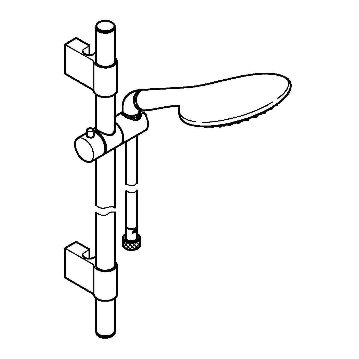 Brausestangenset Rainshower Solo 150 27273_1, 2 Strahlarten, Brausestange 900 mm, chrom