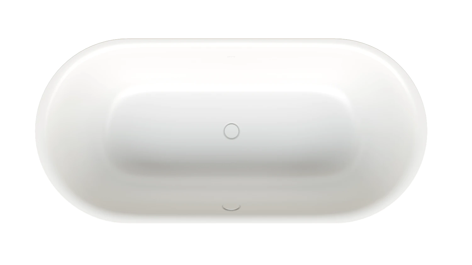 Bette BetteLux Oval Silhouette Badewanne, Edelweiß, 1900 x 900 mm, Randhöhe 575 mm, 2-Sitzer, freistehend, glasierter Titan-Stahl