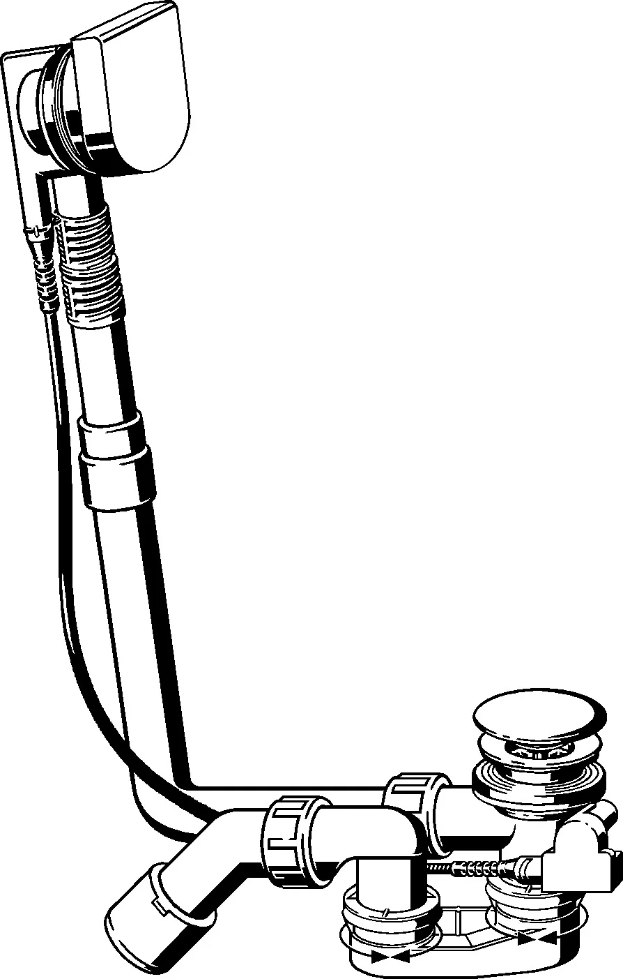 Viega Ab- und Überlaufgarnitur Modell 6171.10 „Multiplex“ 6171.10 in 560 mm × DN40 / 50 verchromt 9 cm Viega Ab- und Überlaufgarnitur Modell 6171.10 „Multiplex“ 6171.10 in 560 mm × DN40 / 50 verchromt 9 cm
