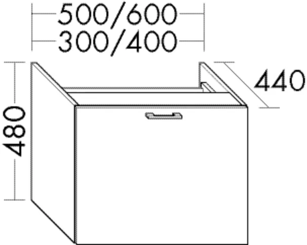 burgbad Hochschrank „Sys30“ 340 × 480 × 480 mm in Weiß Matt