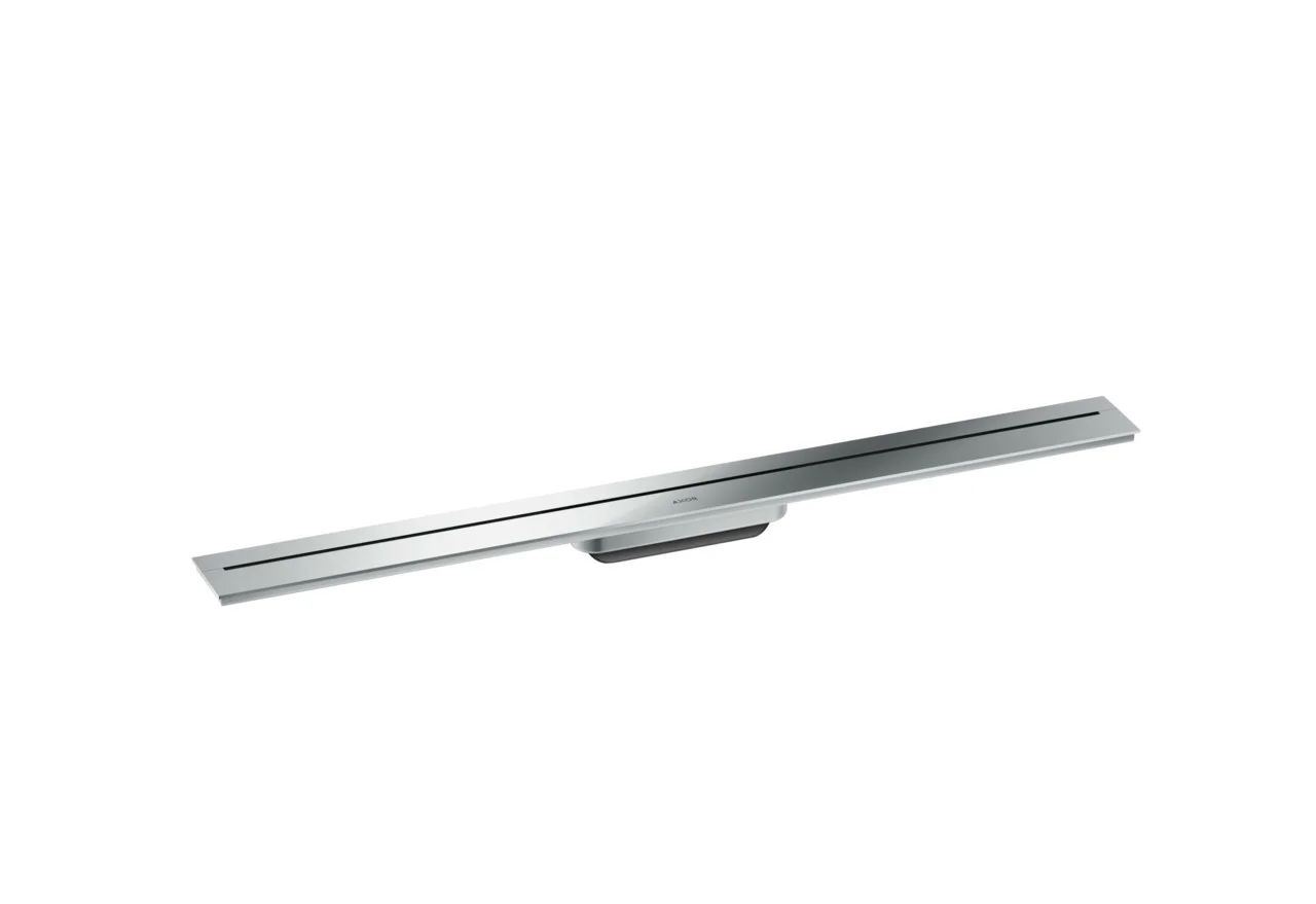 Hansgrohe AXOR Drain Fertigset Duschrinne, Chrom, 900 mm, wandangebunden, bis 18 mm Fliesenstärke, bis 55 l/min Ablaufleistung Hansgrohe AXOR Drain Fertigset Duschrinne, Chrom, 900 mm, wandangebunden, bis 18 mm Fliesenstärke, bis 55 l/min Ablaufleistung