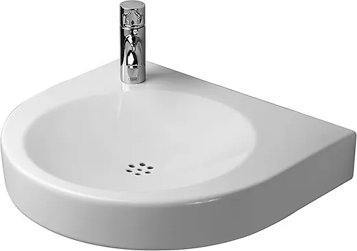 Waschtisch Architec Vital Med 575 mm ohneÜL, mitHLB, HL links, weiß