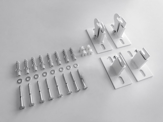 Zehnder Montageset für Elektroheizkörper „Fina Lean Bar“ in weiß