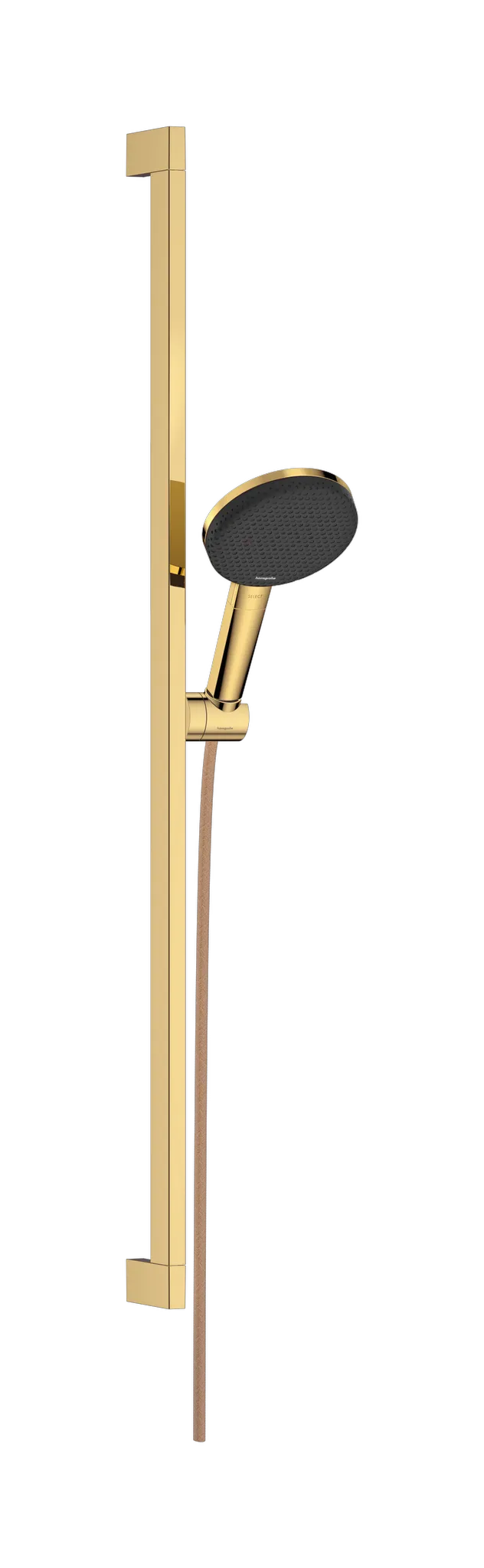 Hansgrohe Raindance Alive Select S Brauseset 125 3jet EcoSmart mit Unica E Puro 90 cm und Easy Slide, Polished Gold Optic Hansgrohe Raindance Alive Select S Brauseset 125 3jet EcoSmart mit Unica E Puro 90 cm und Easy Slide, Polished Gold Optic