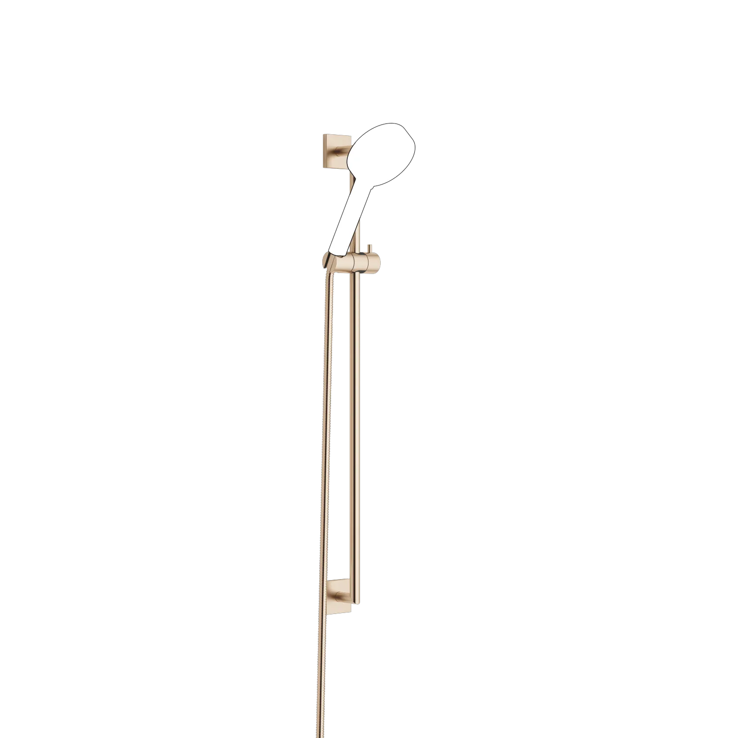 Dornbracht Duschgarnitur SERIENNEUTRAL Champagne gebürstet (22kt Gold), Wandrohr mit Schieber, Metallbrauseschlauch 1750 mm mit Verdrehschutz,