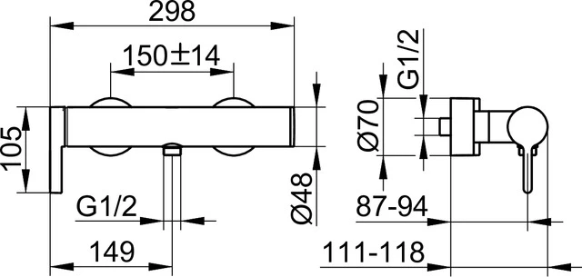 Edition 400 51524050100 Einhebel-Brausemischer DN17 für AP Montage Nickel gebürstet Edition 400 51524050100 Einhebel-Brausemischer DN17 für AP Montage Nickel gebürstet
