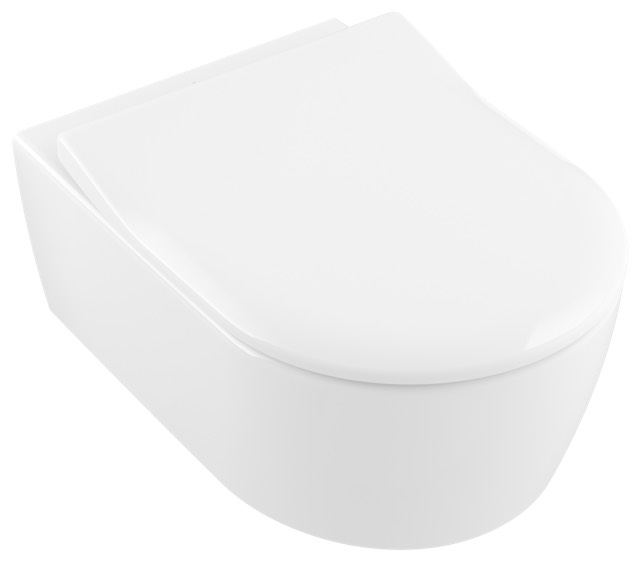 Wand-Tiefspül-WC Combi-Pack DirectFlush „Avento“ mit SlimSeat 37 × 31,5 cm, ohne Spülrand