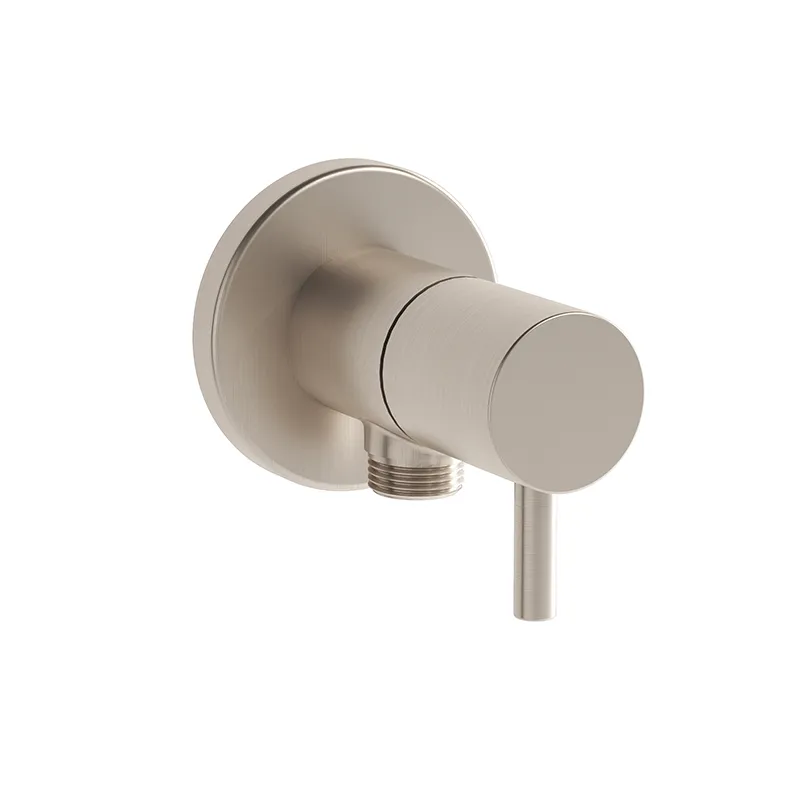 VitrA Eckventil mit Abgang G 1/2" Fertigmontageset Nickel gebürstet aus der Origin-Kollektion