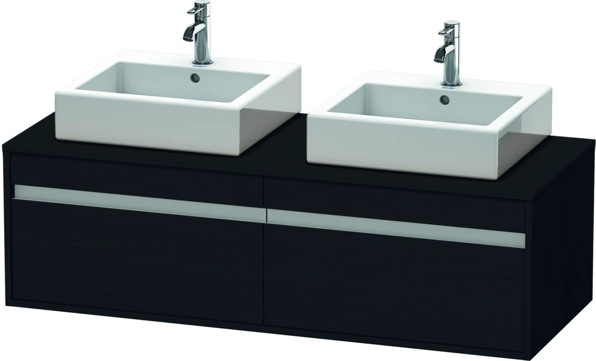 Duravit Waschtischunterschrank wandhängend „Ketho“ 140 × 42,6 × 55 cm Eiche Schwarz Duravit Waschtischunterschrank wandhängend „Ketho“ 140 × 42,6 × 55 cm Eiche Schwarz