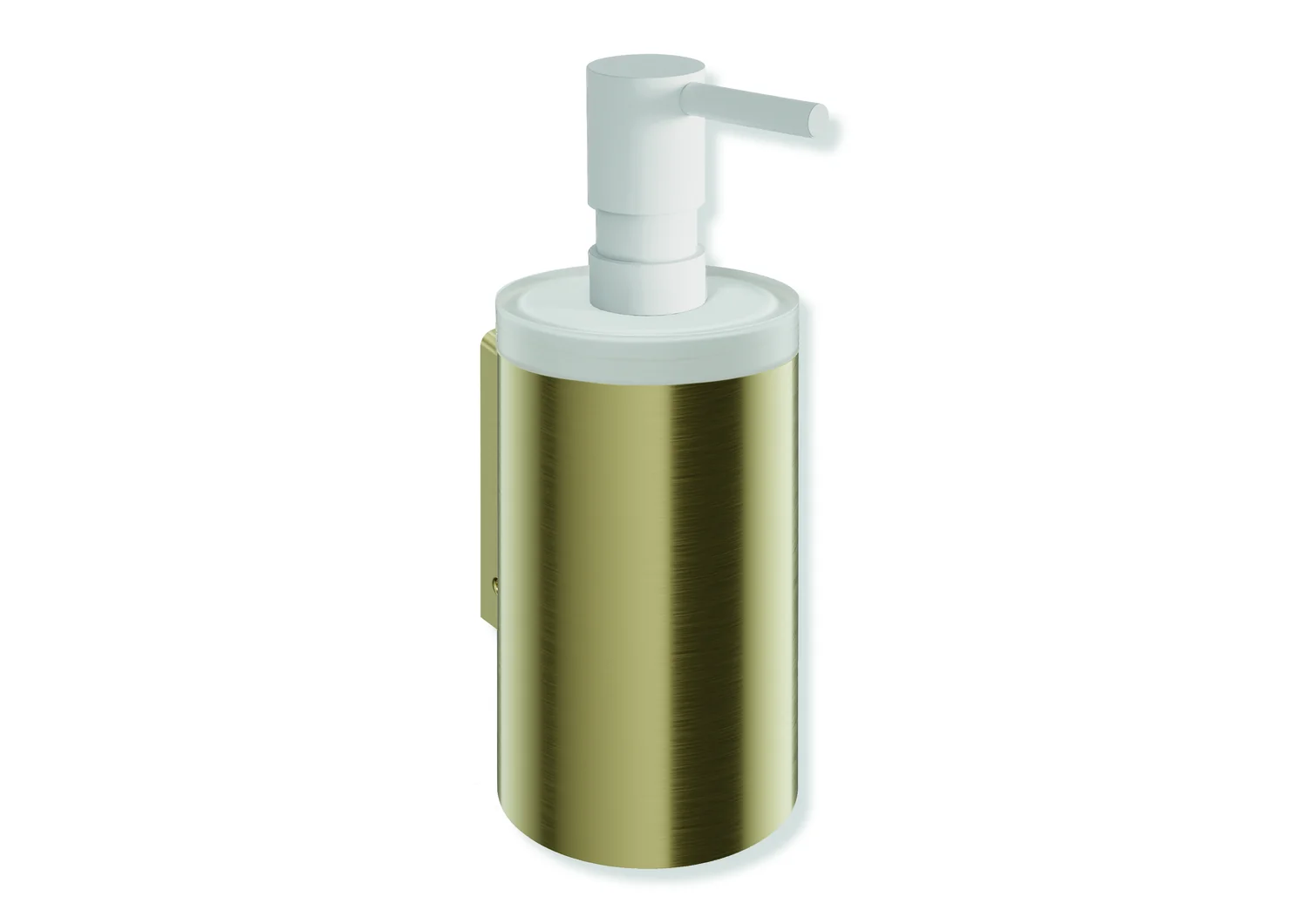HEWI Seifenspender System 162 PG59, Edelstahl Halter, Kristallglas, 70x182x85 mm