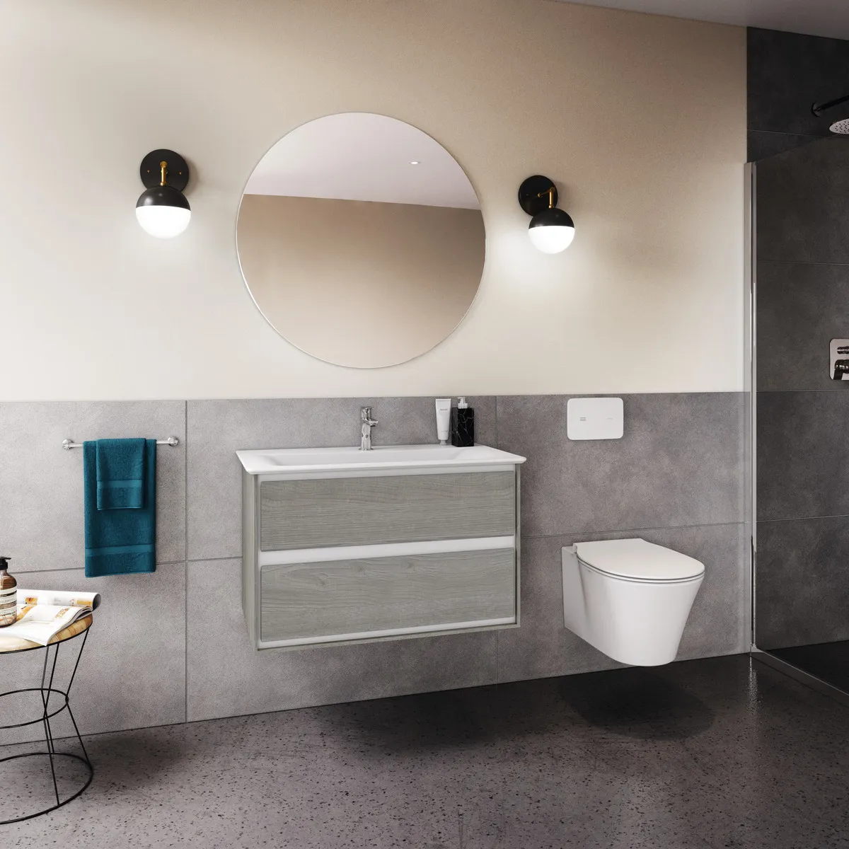 Waschtischarmatur Connect Air, Slim, 5l/min, ohne Ablaufgarnitur, Ausladung 107mm, Brushed Gold Waschtischarmatur Connect Air, Slim, 5l/min, ohne Ablaufgarnitur, Ausladung 107mm, Brushed Gold