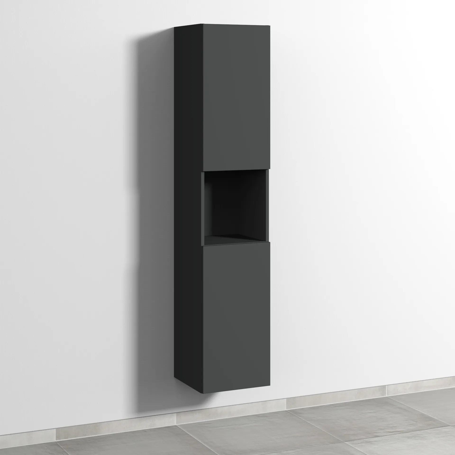 Sanipa Hochschrank „3way“ 350 × 1700 × 345 mm Anschlag rechts, in Graphit (matt), Anschlag rechts