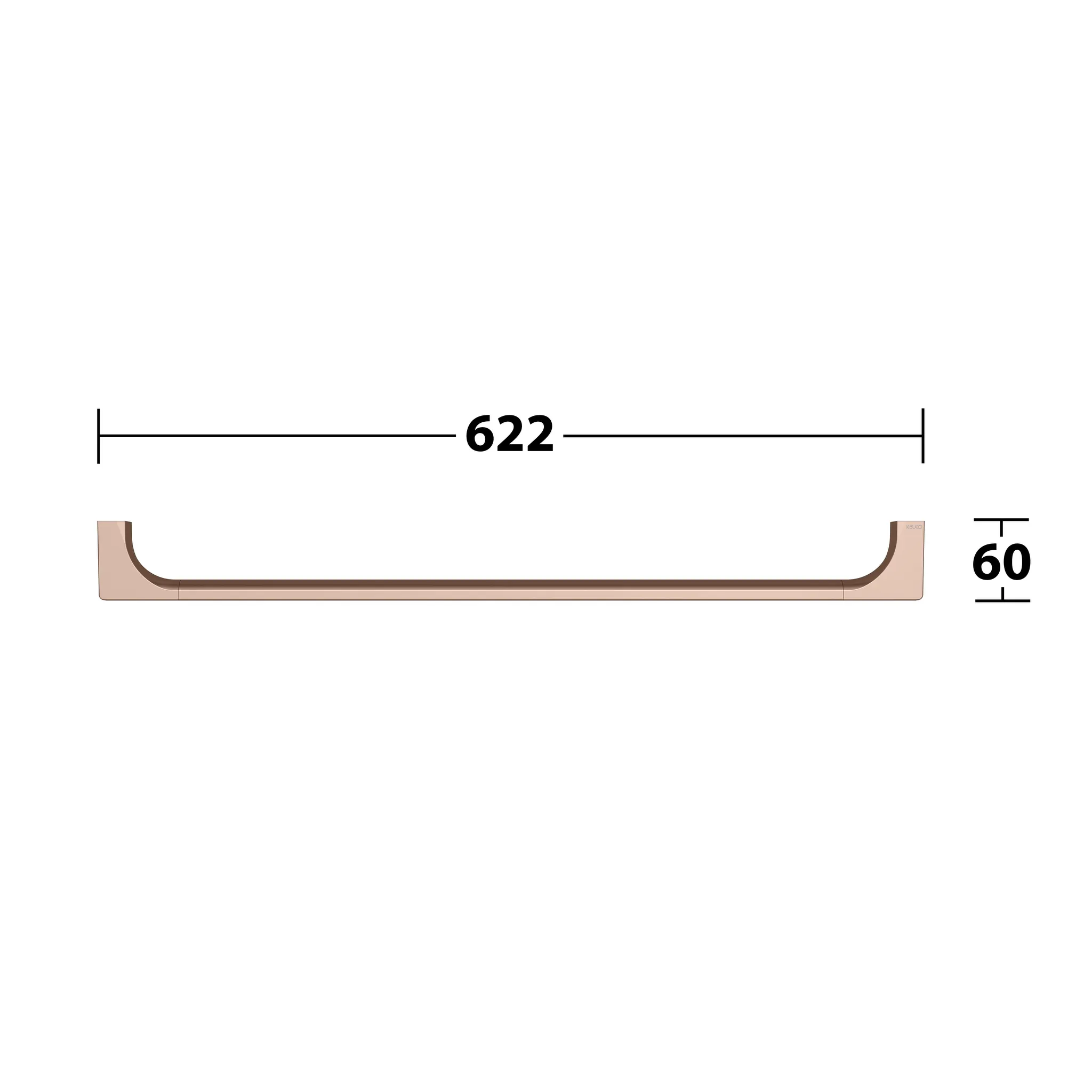 Edition 11 Badetuchhalter 600 mm Rotgold gebürstet